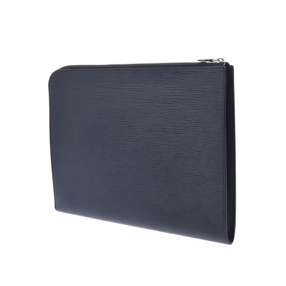 Louis Vuitton Clutch Jour Yellow Epi Bag Pochette Black